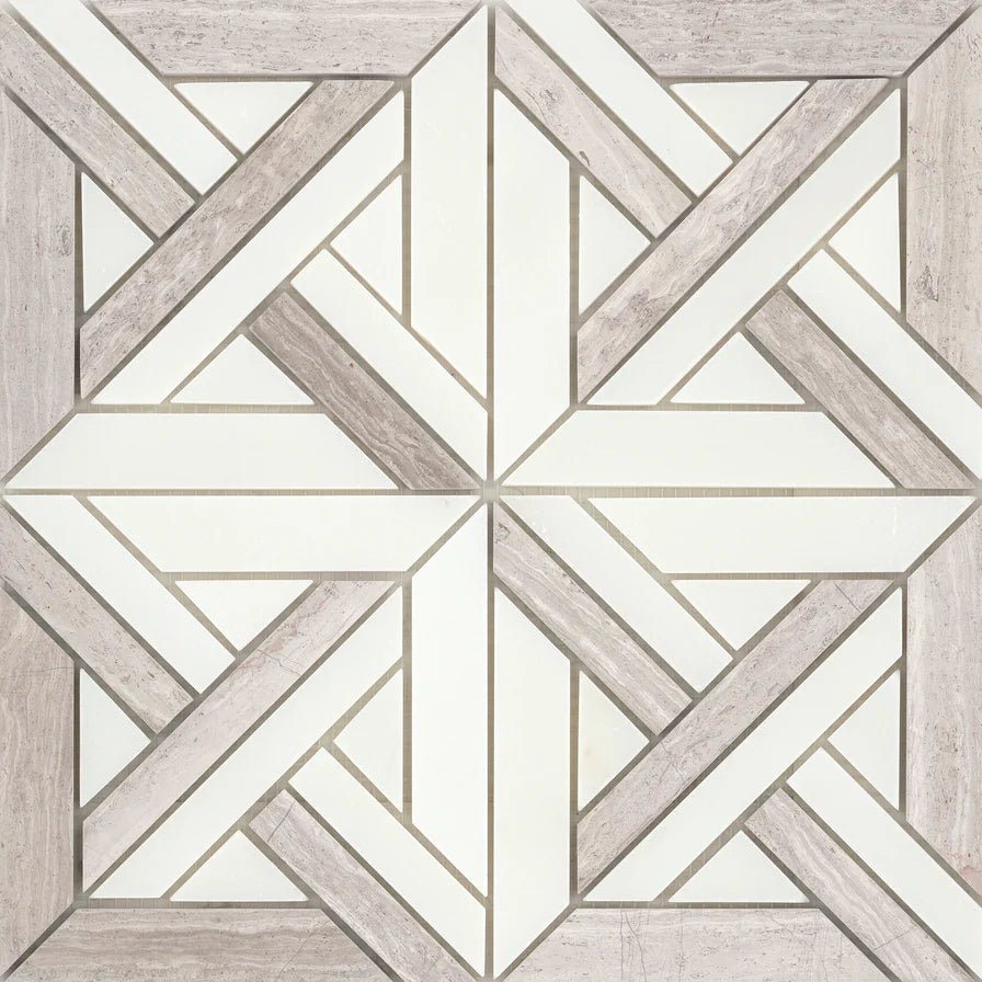 Emser TileEMSER TILE Alluro Mini 12" x 12" mesh, Stone Mosaic Castle White/Cream12" x 12"EMSER TILE Alluro Mini 12" x 12" mesh, Stone Mosaic