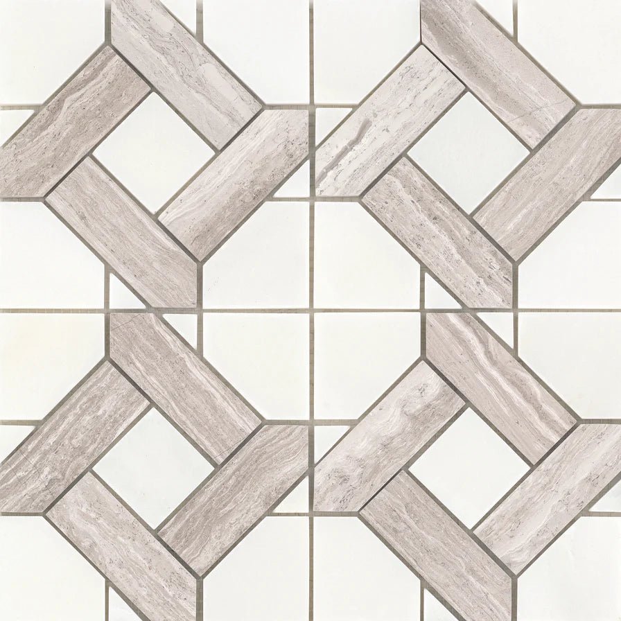 Emser TileEMSER TILE Alluro Mini 12" x 12" mesh, Stone Mosaic Manor White/Cream12" x 12"EMSER TILE Alluro Mini 12" x 12" mesh, Stone Mosaic