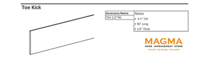 Highland CabinetsToe Kick - Shaker Kitchen Cabinet WhiteTK4 1/2*96Toe Kick - Shaker Kitchen Cabinet