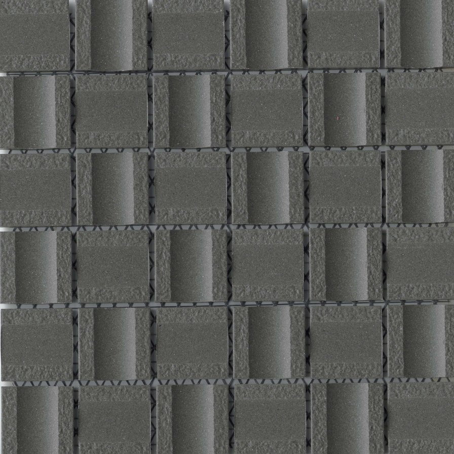 Emser TileEMSER TILE Modan on Mesh, Unglazed Porcelain Mosaic Black2" X 2"EMSER TILE Modan on Mesh, Unglazed Porcelain Mosaic