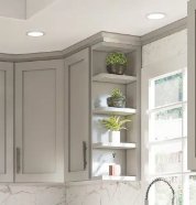 Highland CabinetsWall End Shelves - Shaker Kitchen Cabinet WhiteWES930Wall End Shelves - Shaker Kitchen Cabinet