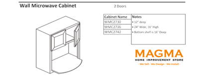 Highland CabinetsWall Microwave Cabinet, 2 Doors - Shaker Kitchen Cabinet WhiteWMC2730Wall Microwave Cabinet, 2 Doors - Shaker Kitchen Cabinet